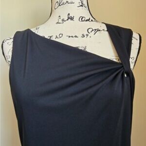David Meister Midnight Asymmetrical‎ Dress
